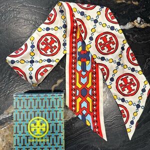 Tory Burch Multicolor Silk Tie Scarf